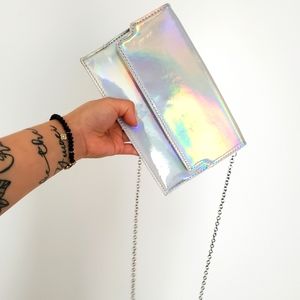 Laser material purse chain wallet